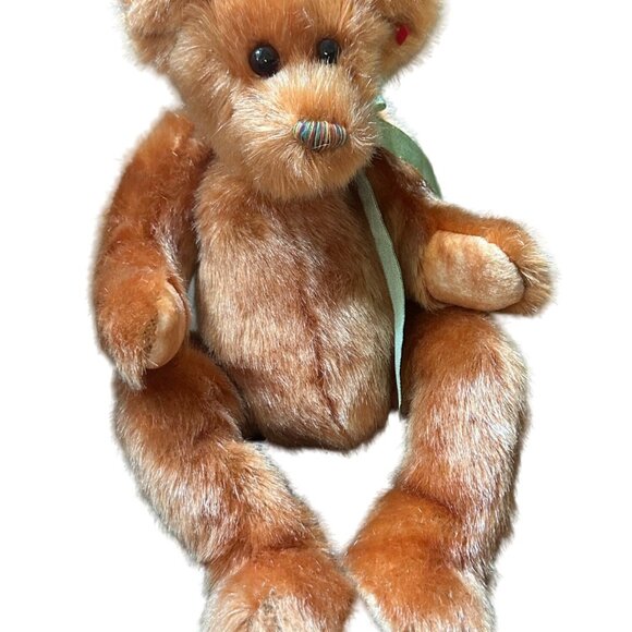 Ty Classic Skootch Ginger Teddy Bear Beanie Plush 2000 Bow Tie - Picture 1 of 6